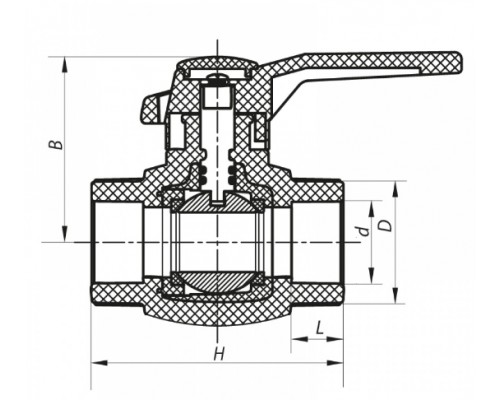 ASG Кран шаровый ПП 50