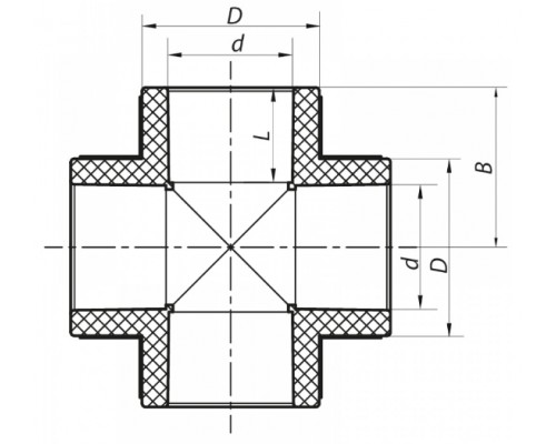 Крест ПП ASG 25 внутр