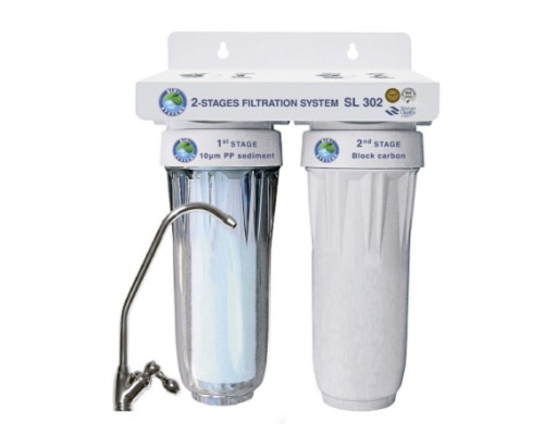 CRYSTAL Система 2-х ступенчатой очистки Bio+ systems SL303 1/2" + краник
