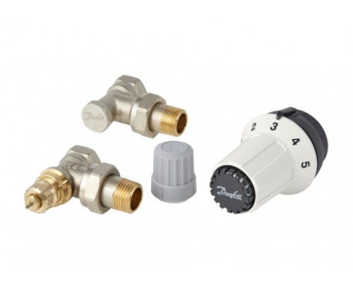 DANFOSS К-т углов.термост.клапан+термоголовка+низRAE (3 в 1)(013G5253)