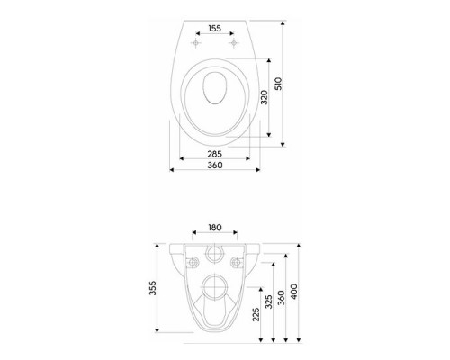 KOLO (M1310000U) IDOL Підвісний унітаз в комплекті з сидінням ПП
