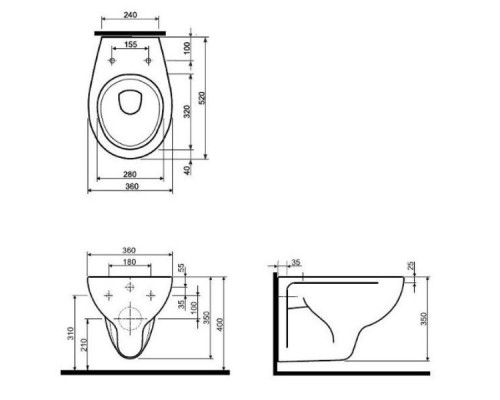 KOLO K99006000 REKORD подвесной унитаз в комплекте с дюропластовым сиденьем