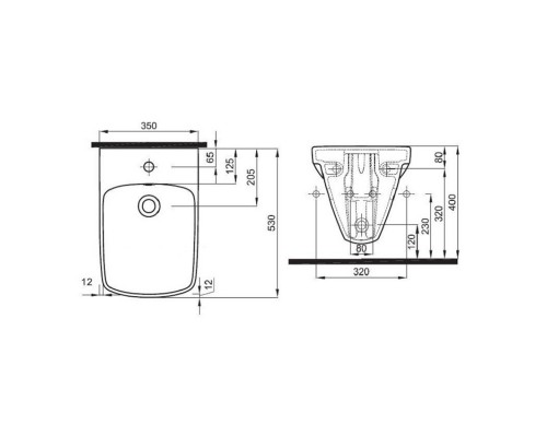 KOLO M35103000 NOVA PRO Биде подвесное прямоугольное