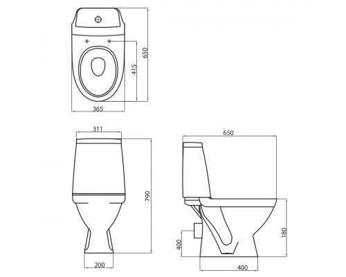 KOLO (L39000) Компакт MODO, гор 3-6, ниж.подв + сид. дюропласт свободнопадаюш