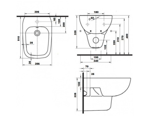 KOLO L25100000 STYLE Биде подвесное