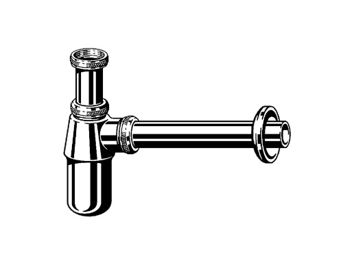 VIEGA (100674) Сифон хром. бутыл., б/г, 1 1/4"х1 1/4" (хром)