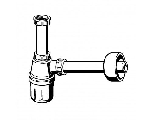 VIEGA (119270) Сифон пласт. бутыл. б/г, 1 1/2"х1 1/2"