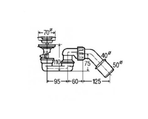 VIEGA (312138) Сифон для душевого поддона 1 1/2 x 40/50