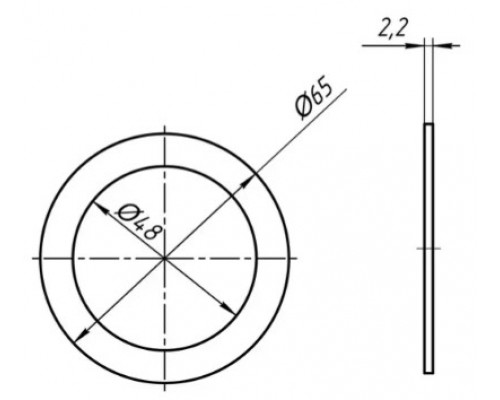 АНИПЛАСТ М065 Прокладка плоская под горловину D65*48*2