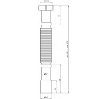 АНИПЛАСТ  Гибкая труба (К207) 11/4*32/40 длина 420 мм - 820 мм