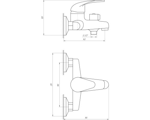 Змішувач для ванни EcoMix ENERGO E-GEZ-102N
