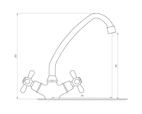 Змішувач для кухні Globus Lux GB-SHARM-0300-00