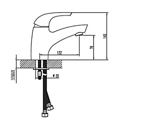 RUBINETA FORTE-18 (540010) Смеситель для умывальника элит (ЛИТВА)