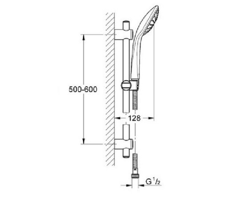 GROHE(27322000) Vitalio Joy Mono Душевой набор 012157	(НІМЕЧЧИНА)