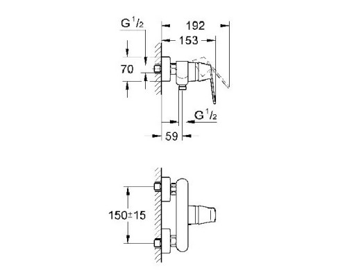 GROHE Eurosmart Cosmopolitan 32837000 смеситель для душа