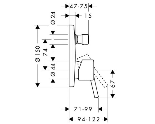 Hansgrohe 32475000 Talis Смеситель для ванны