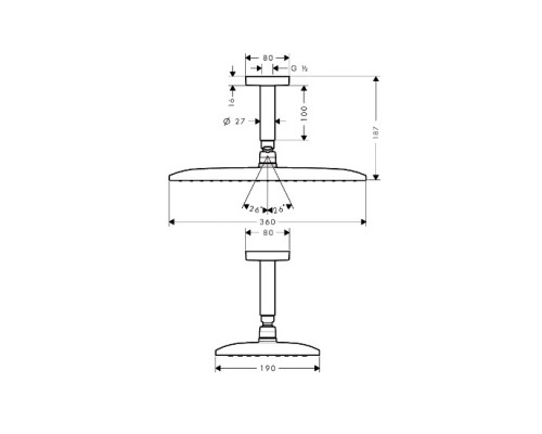 Hansgrohe 27381000 Raindance E 360 AIR Верхний душ