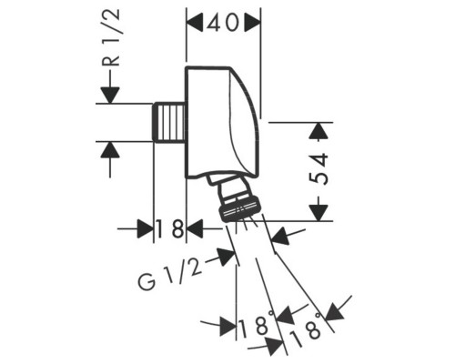 Hansgrohe 27505000 Fixfit Е шланговое подсоединение