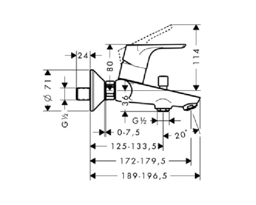 HANSGROHE Focus E2 31940000 смеситель для ванны