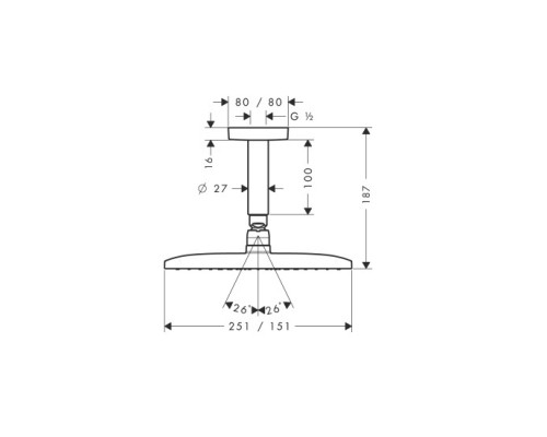 Hansgrohe 27380000 Raindance E 240 AIR Верхний душ