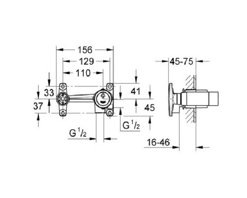 GROHE 32635000 смеситель однорычажный встраиваемый универсальный механизм