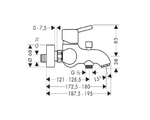 Hansgrohe 32420000 Talis S Смеситель для ванны