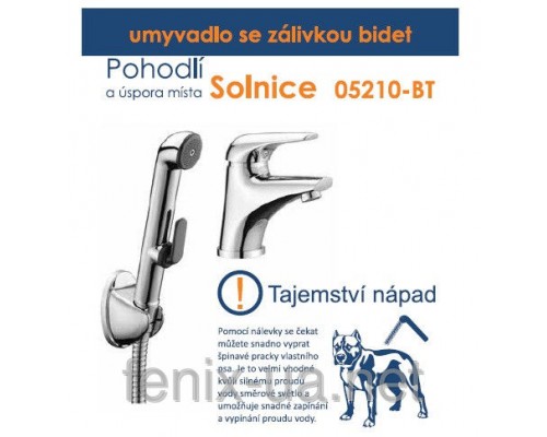 IMPRESE SOLNICE (I05210BT) набор для биде (смеситель 05210 + гигиенич душ с держателем + (Чехия)