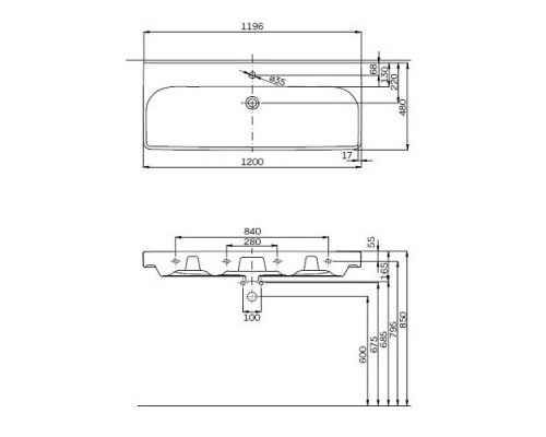 KOLO TRAFFIC L91120000 Умывальник мебельный 120 cm