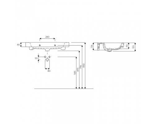 KOLO MODO L31980000 Умывальник 80см, с/о