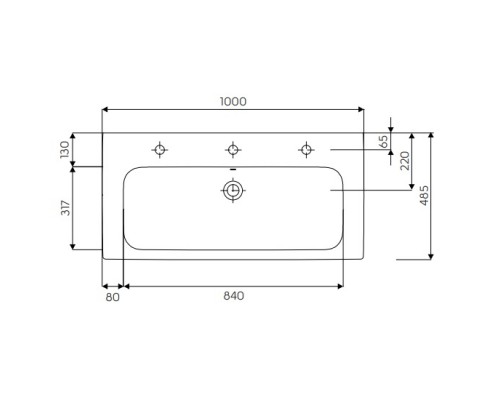 KOLO MODO L31900000 Умывальник 100см, с/о