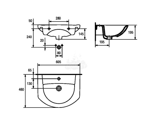 CERSANIT Умывальник мебельный LIBRA 60