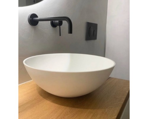 FANCY MARBLE 304101 Умывальник из литого мрамора MONA 420 (417 х 417 х 150 )