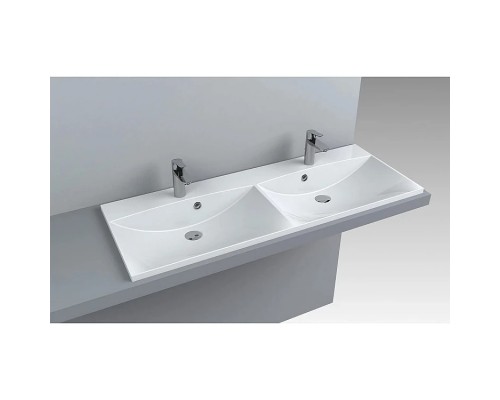 FANCY MARBLE 0712201 Умивальник зі штучного каменя  AMELIA 1200x460