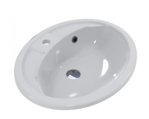 FANCY MARBLE 2105101 Умывальник из литого мрамора BIANCA BOWL 550 (543 х 428 х 140 )