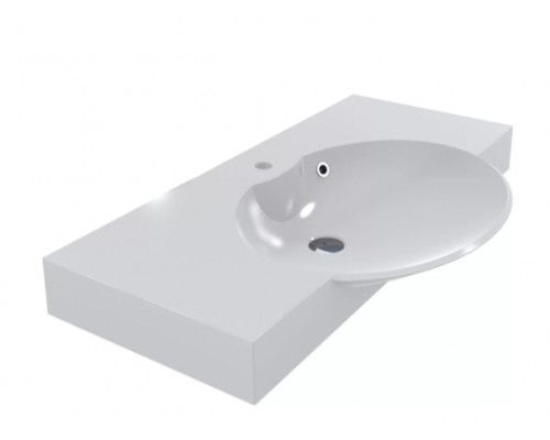 FANCY MARBLE 3410101 Умывальник из литого мрамора CARME 980 (978 х 546 х 149 )