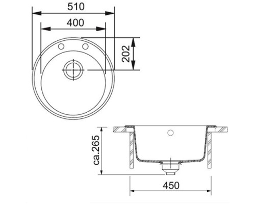 FRANKE (114.0254.792) Мийка ROG 610-41, фраграніт, сахара, з вентилем 3½" і сифоном
