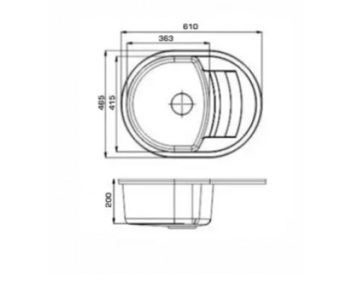 GRANADO 0206 Мойка гранит. MALAGA marron шоколад (620*470mm.)