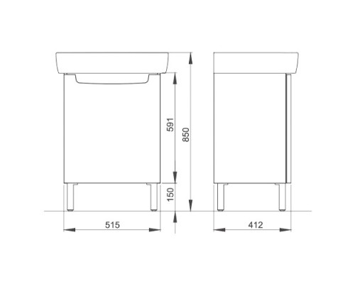 KOLO K99026000 REKORD Мебельный комплект 60 см (89545 + К919652) белый глянец