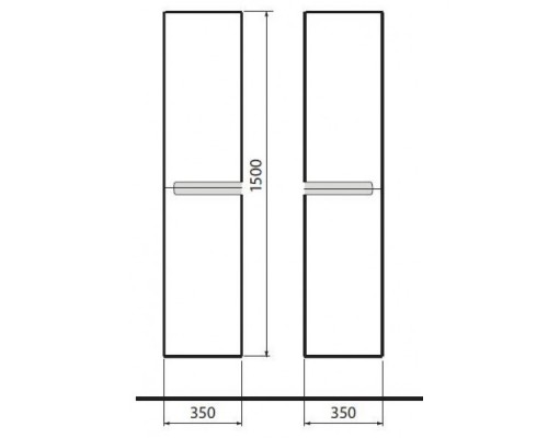 KOLO MODO 88426000 Пенал, белый глянец