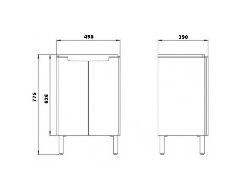 KOLO MODO L39001000 Комплект мебельный 50cm