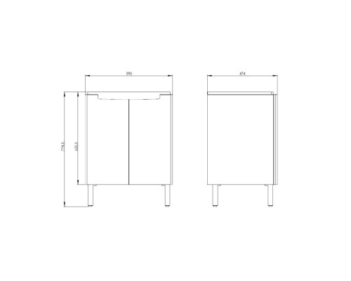 KOLO MODO L39002000 Комплект мебельный 60cm