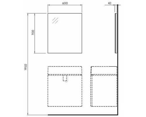 KOLO TWINS 88458000 Зеркало 60 cм