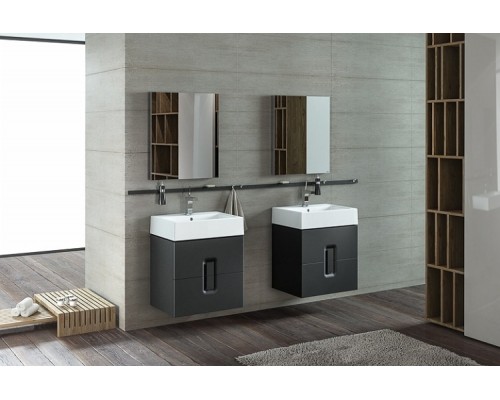 KOLO TWINS 89494000 Шкафчик под умывальник 2 яшика 60см, черный матовый