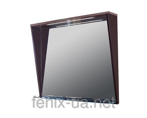 FANCY MARBLE (MC-Cyprus 850 венге )Зеркальный шкаф с подсветкой 850x140x700