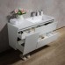 FANCY MARBLE Cyprus 1250L Шафа підвісна із умивальником штучного каменю  "Peggy 1250 L 1245х300 (470) х640