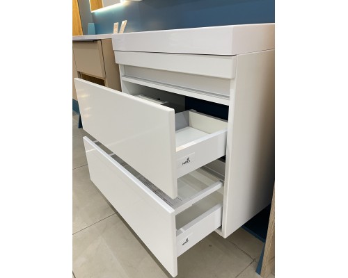 FANCY MARBLE (Sherman 700 ) Шафа підвісна з умивальником зі штучного каменю  Signe 700, 692х442х710