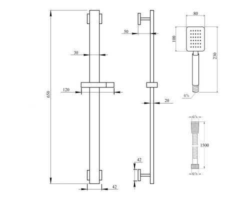 IMPERIAL 323 Стойка нерж с комплектом