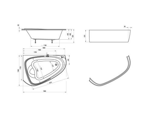 RAVAK C751000000 Ванная LOVE STORY II L