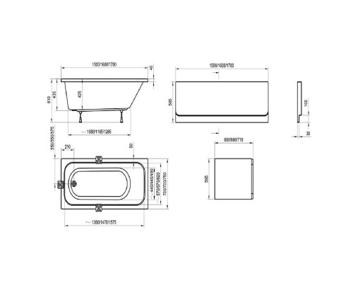 RAVAK C731000000 Ванная CHROME 160x70