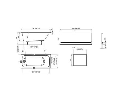 RAVAK C721000000 Ванная CHROME 150x70